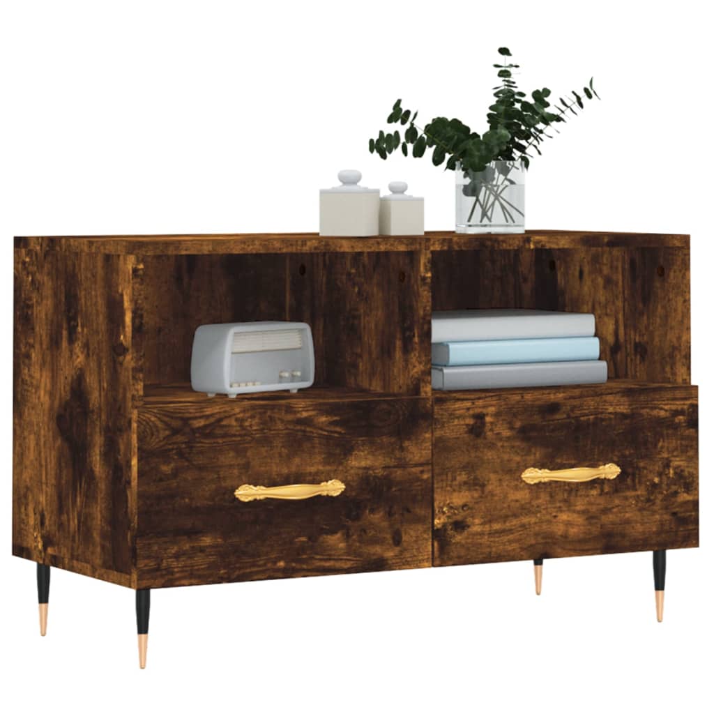 TV-møbel røget eg 80x36x50 cm træmateriale