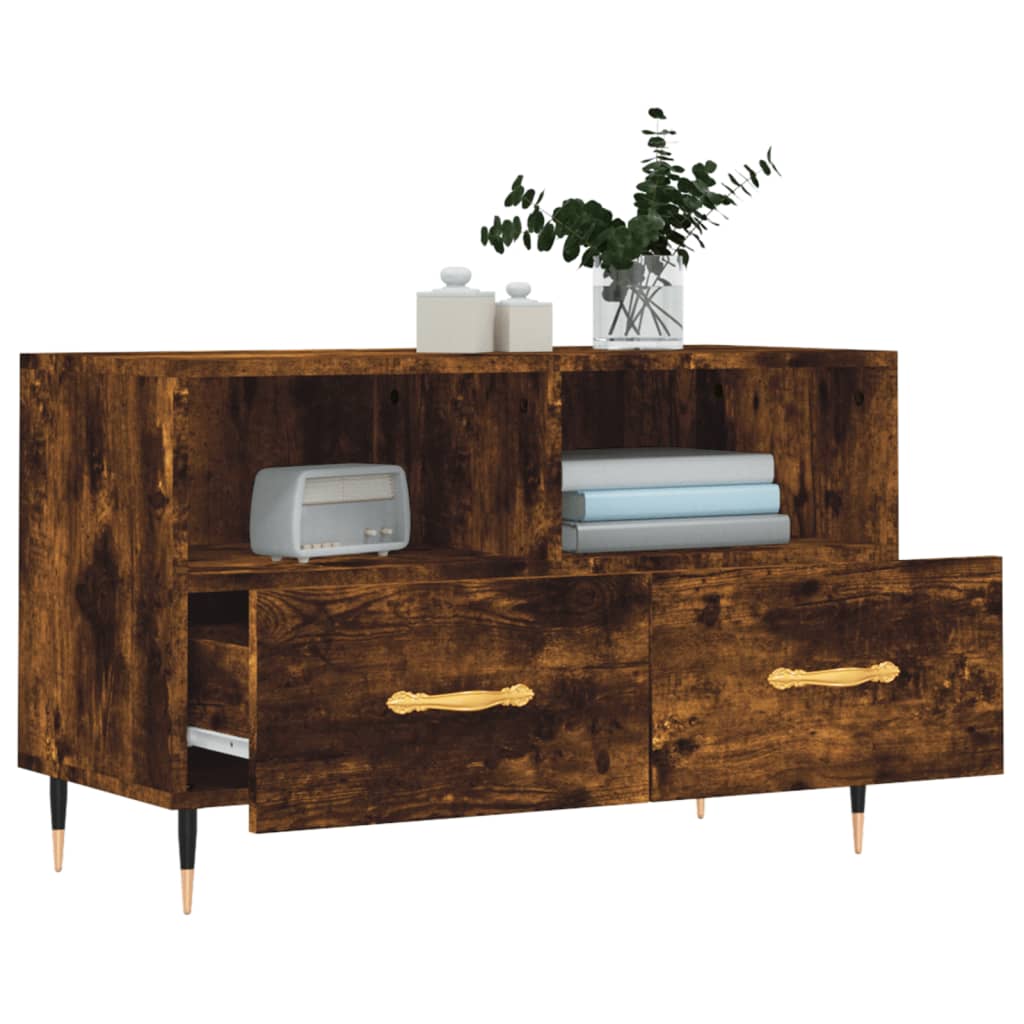 TV-møbel røget eg 80x36x50 cm træmateriale