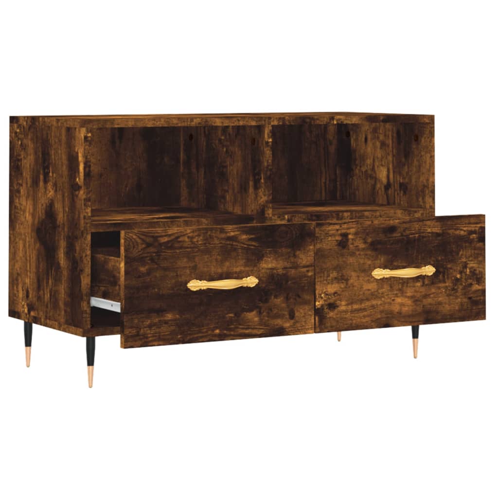 TV-møbel røget eg 80x36x50 cm træmateriale