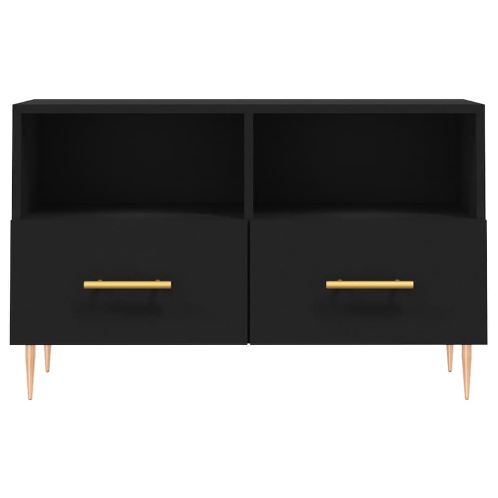 TV-Schrank Schwarz 80x36x50 cm Holzwerkstoff