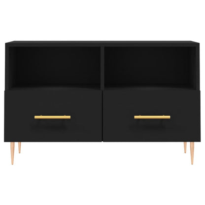 TV-Schrank Schwarz 80x36x50 cm Holzwerkstoff