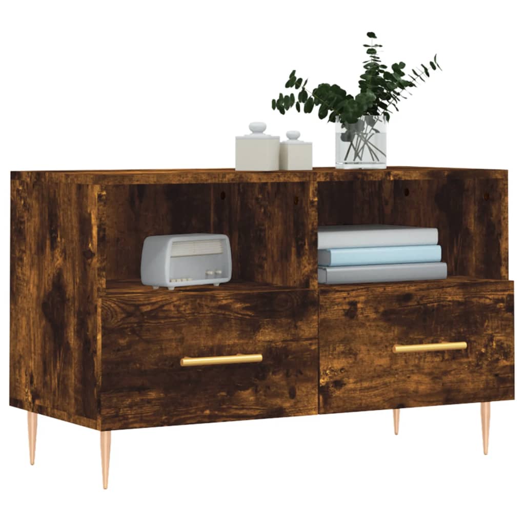 TV-Schrank Räuchereiche 80x36x50 cm Holzwerkstoff
