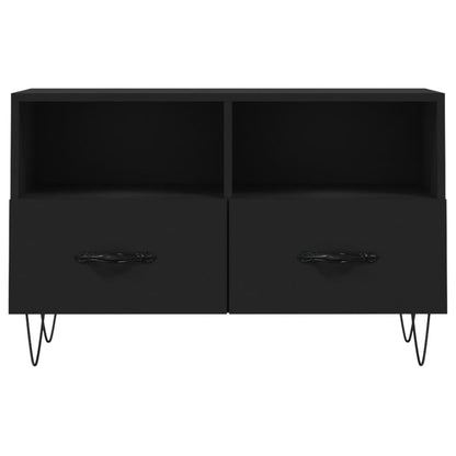 TV-Schrank Schwarz 80x36x50 cm Holzwerkstoff