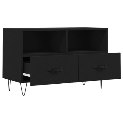 TV-Schrank Schwarz 80x36x50 cm Holzwerkstoff