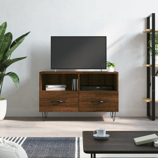 TV-Schrank Braun Eichen-Optik 80x36x50 cm Holzwerkstoff