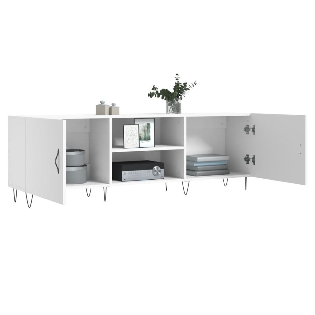TV-skab Hvid 150x30x50 cm Træ Materiale