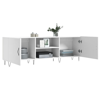 TV-skab Hvid 150x30x50 cm Træ Materiale