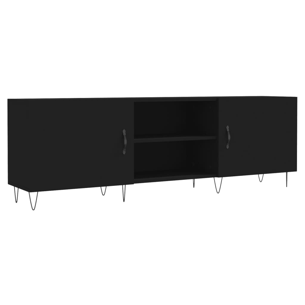 TV-skab Sort 150x30x50 cm Træ Materiale