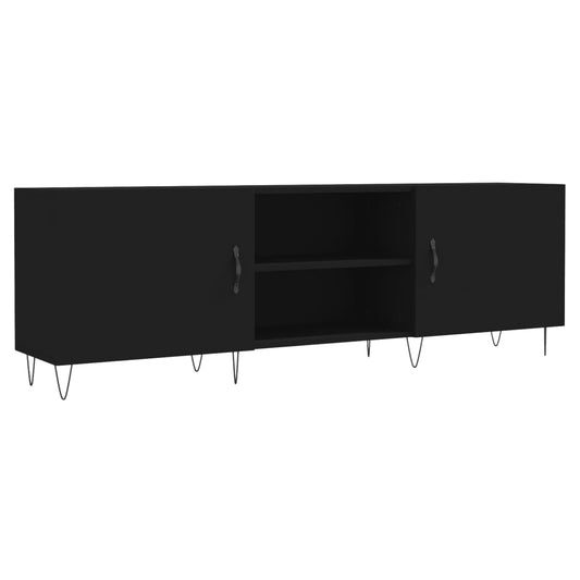 TV-skab Sort 150x30x50 cm Træ Materiale