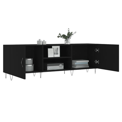 TV-skab Sort 150x30x50 cm Træ Materiale