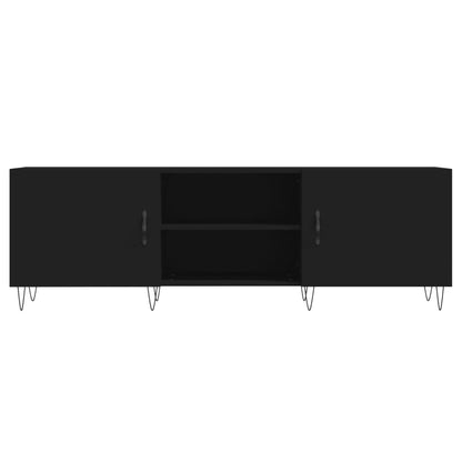 TV-skab Sort 150x30x50 cm Træ Materiale