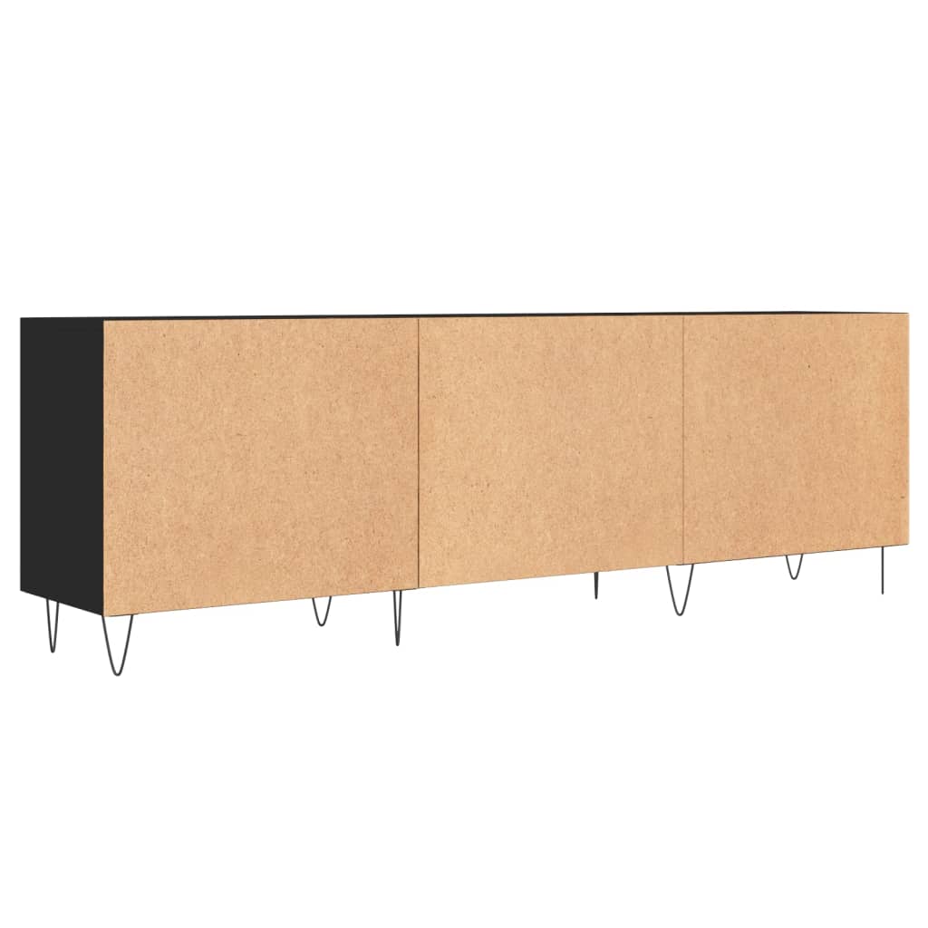 TV-skab Sort 150x30x50 cm Træ Materiale