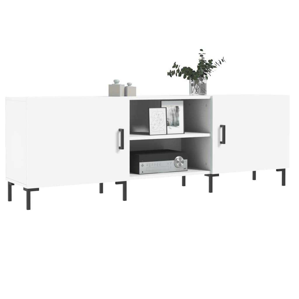 TV-skab Hvid 150x30x50 cm Træ Materiale