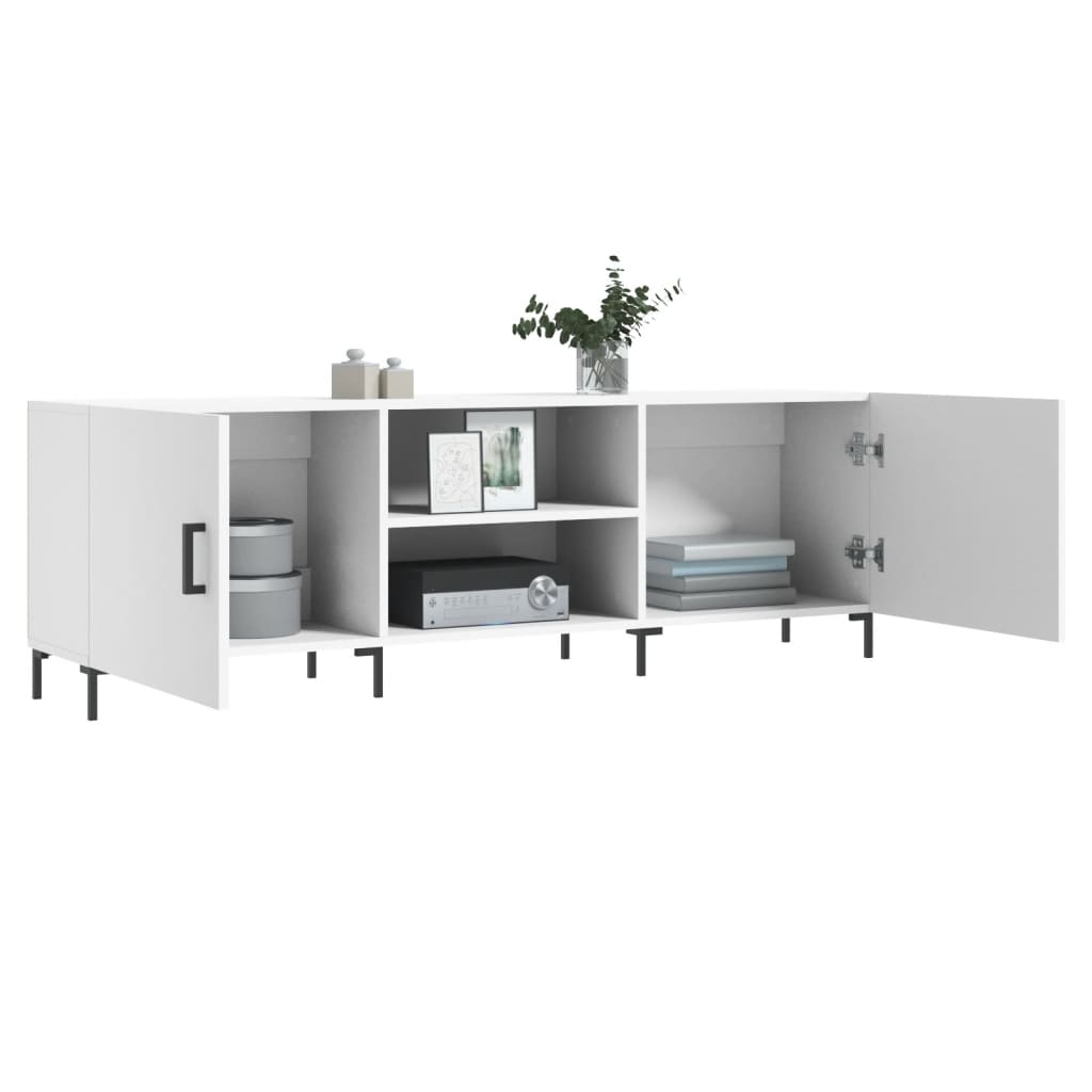 TV-skab Hvid 150x30x50 cm Træ Materiale