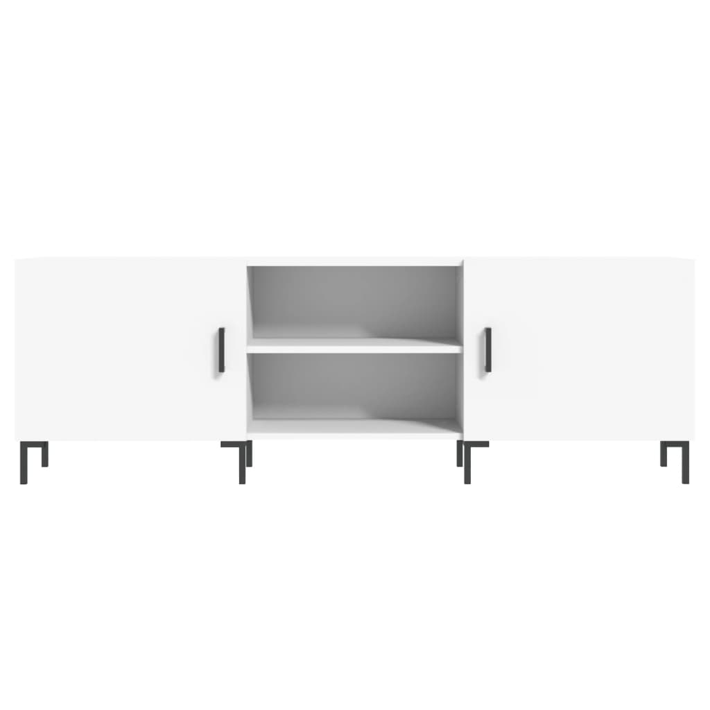 TV-skab Hvid 150x30x50 cm Træ Materiale