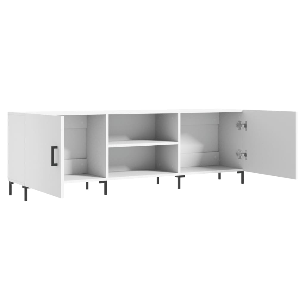 TV-skab Hvid 150x30x50 cm Træ Materiale