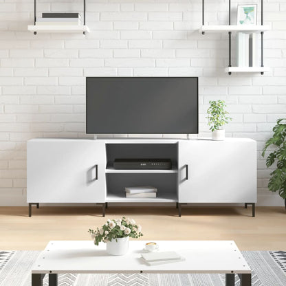 TV-skab Hvid 150x30x50 cm Træ Materiale