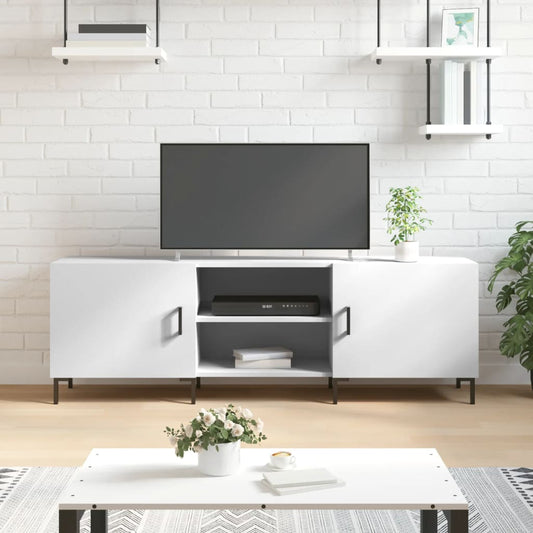 TV-skab Hvid 150x30x50 cm Træ Materiale