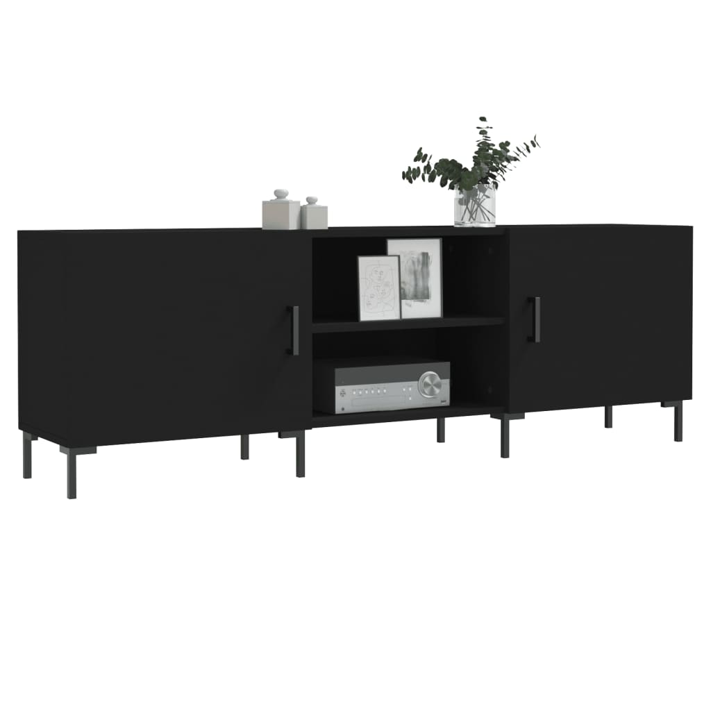 TV-skab Sort 150x30x50 cm Træ Materiale