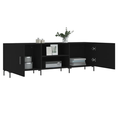 TV-skab Sort 150x30x50 cm Træ Materiale