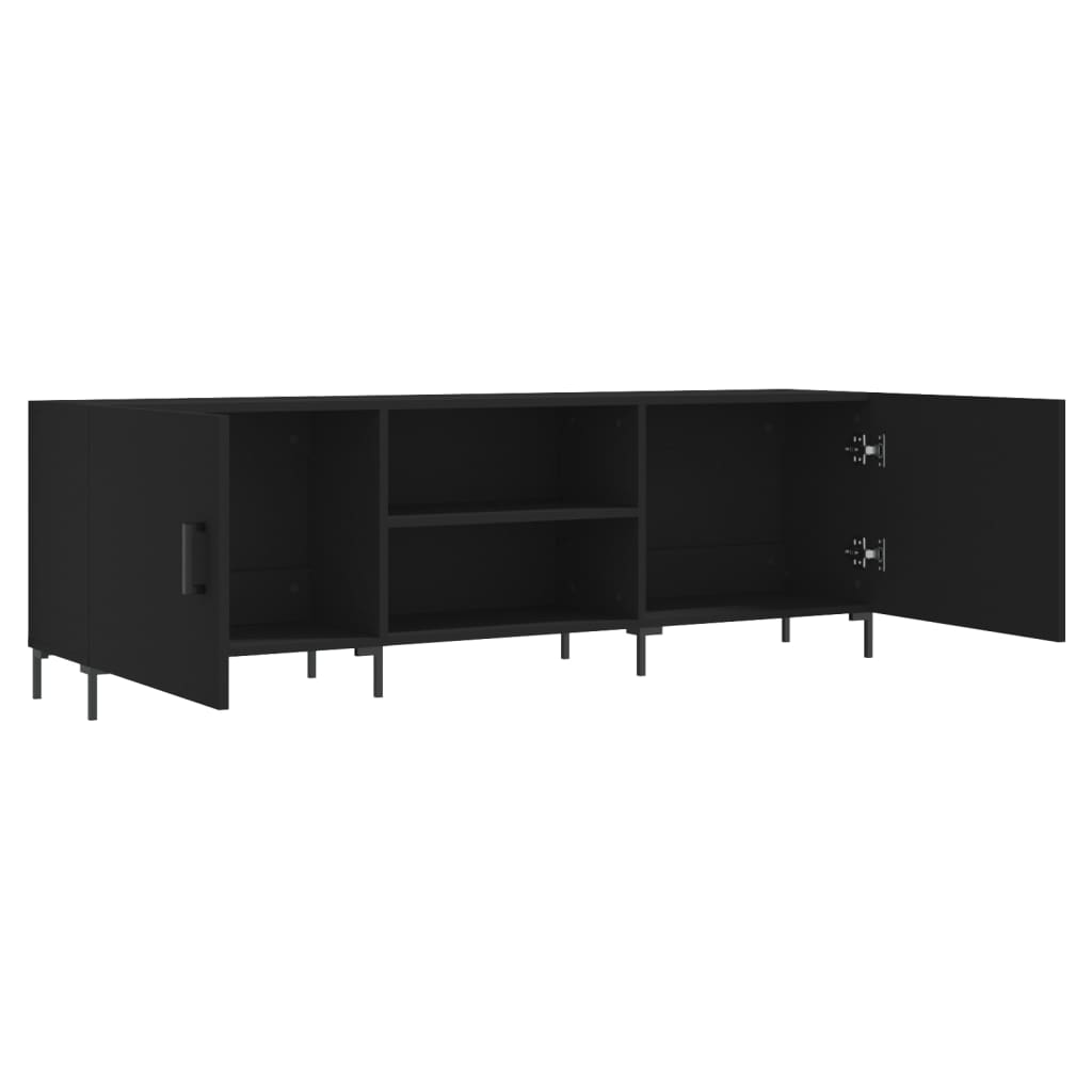 TV-skab Sort 150x30x50 cm Træ Materiale
