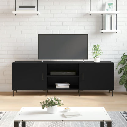 TV-skab Sort 150x30x50 cm Træ Materiale