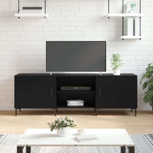 TV-skab Sort 150x30x50 cm Træ Materiale