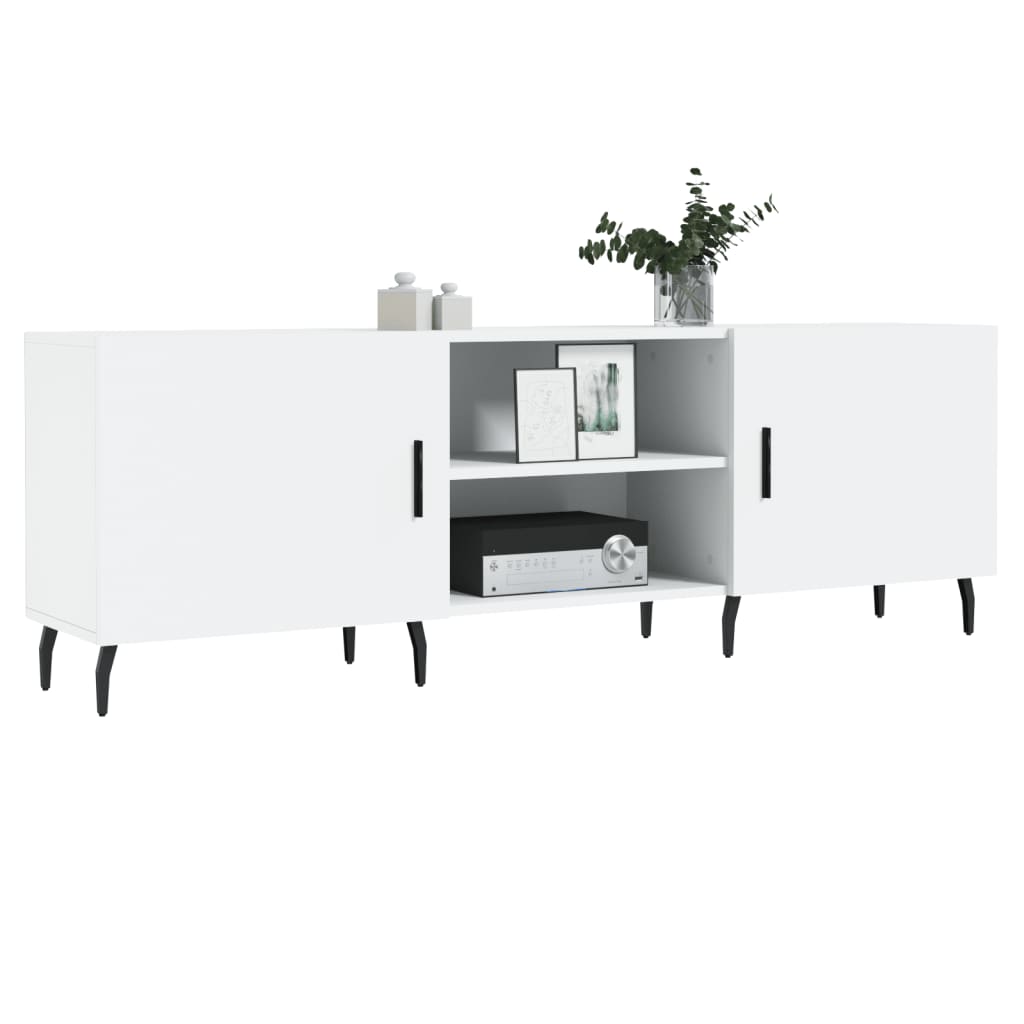 TV-skab Hvid 150x30x50 cm Træ Materiale