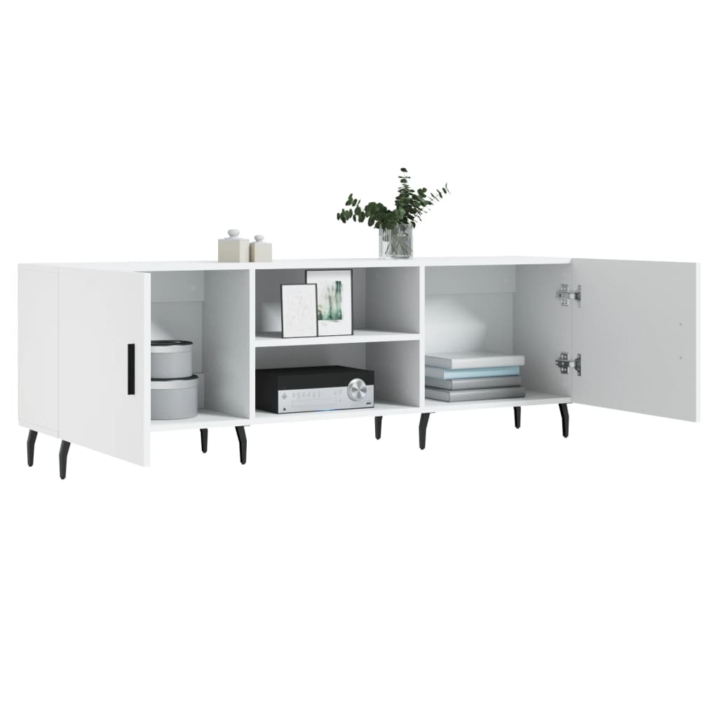 TV-skab Hvid 150x30x50 cm Træ Materiale