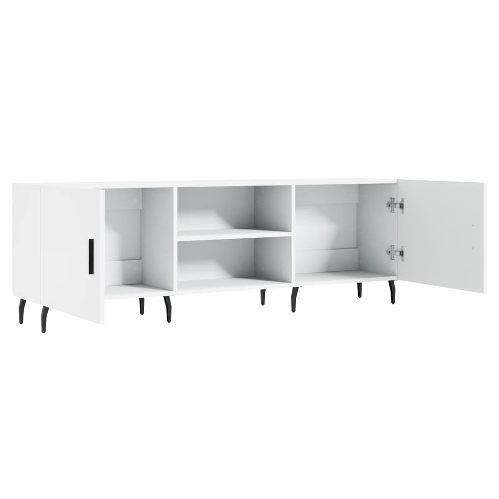 TV-skab Hvid 150x30x50 cm Træ Materiale