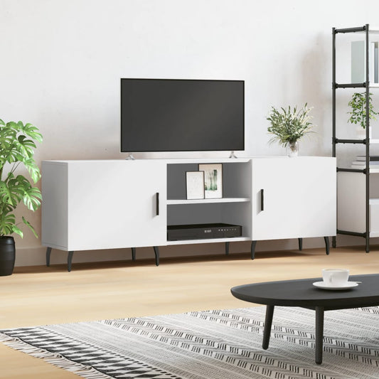 TV-skab Hvid 150x30x50 cm Træ Materiale
