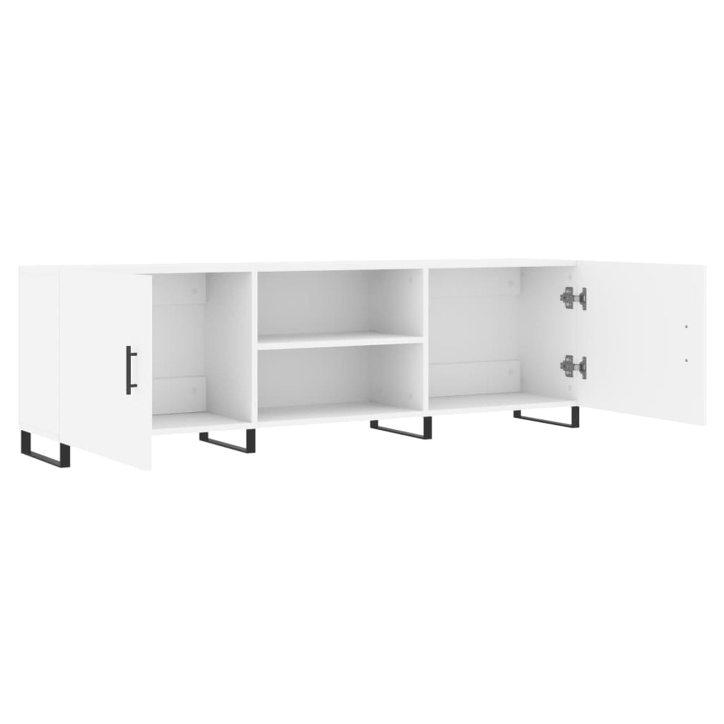 TV-skab Hvid 150x30x50 cm Træ Materiale
