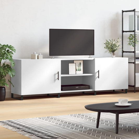 TV-skab Hvid 150x30x50 cm Træ Materiale