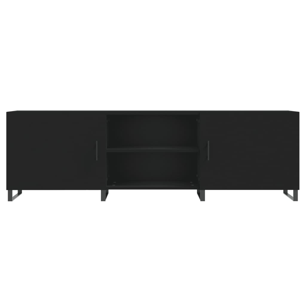 TV-skab Sort 150x30x50 cm Træ Materiale