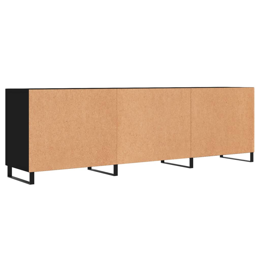TV-skab Sort 150x30x50 cm Træ Materiale