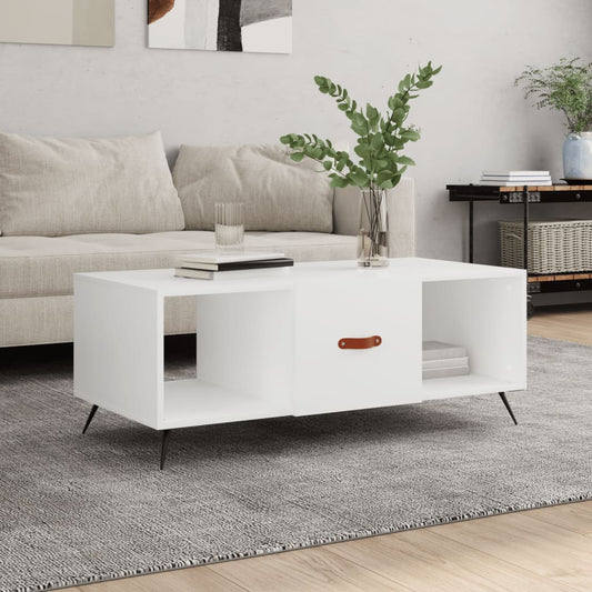 Sofabord Hvid 102x50x40 cm Træ Materiale