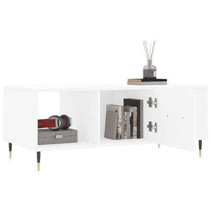 Sofabord Hvid 102x50x40 cm Træ Materiale