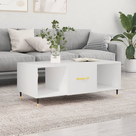 Sofabord Hvid 102x50x40 cm Træ Materiale