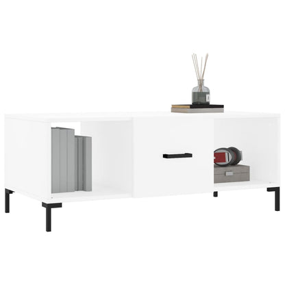 Sofabord Hvid 102x50x40 cm Træ Materiale