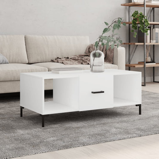 Sofabord Hvid 102x50x40 cm Træ Materiale