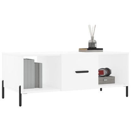 Sofabord Hvid 102x50x40 cm Træ Materiale