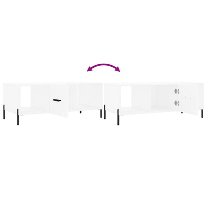 Sofabord Hvid 102x50x40 cm Træ Materiale