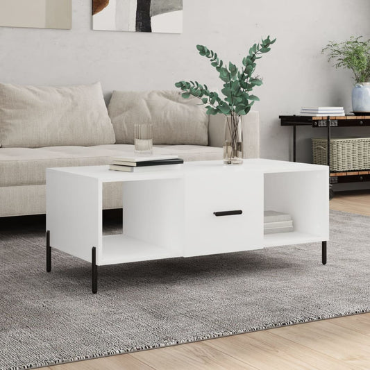 Sofabord Hvid 102x50x40 cm Træ Materiale