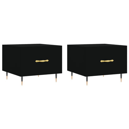 Couchtische 2 Stk. Schwarz 50x50x40 cm Holzwerkstoff