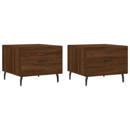 Couchtische 2 Stk. Braun Eichen-Optik 50x50x40 cm Holzwerkstoff
