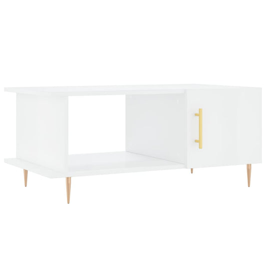 Couchtisch Hochglanz-Weiß 90x50x40 cm Holzwerkstoff
