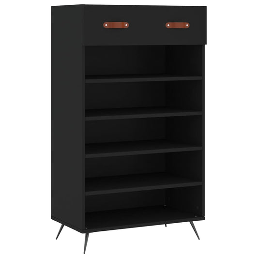 Schuhschrank Schwarz 60x35x105 cm Holzwerkstoff