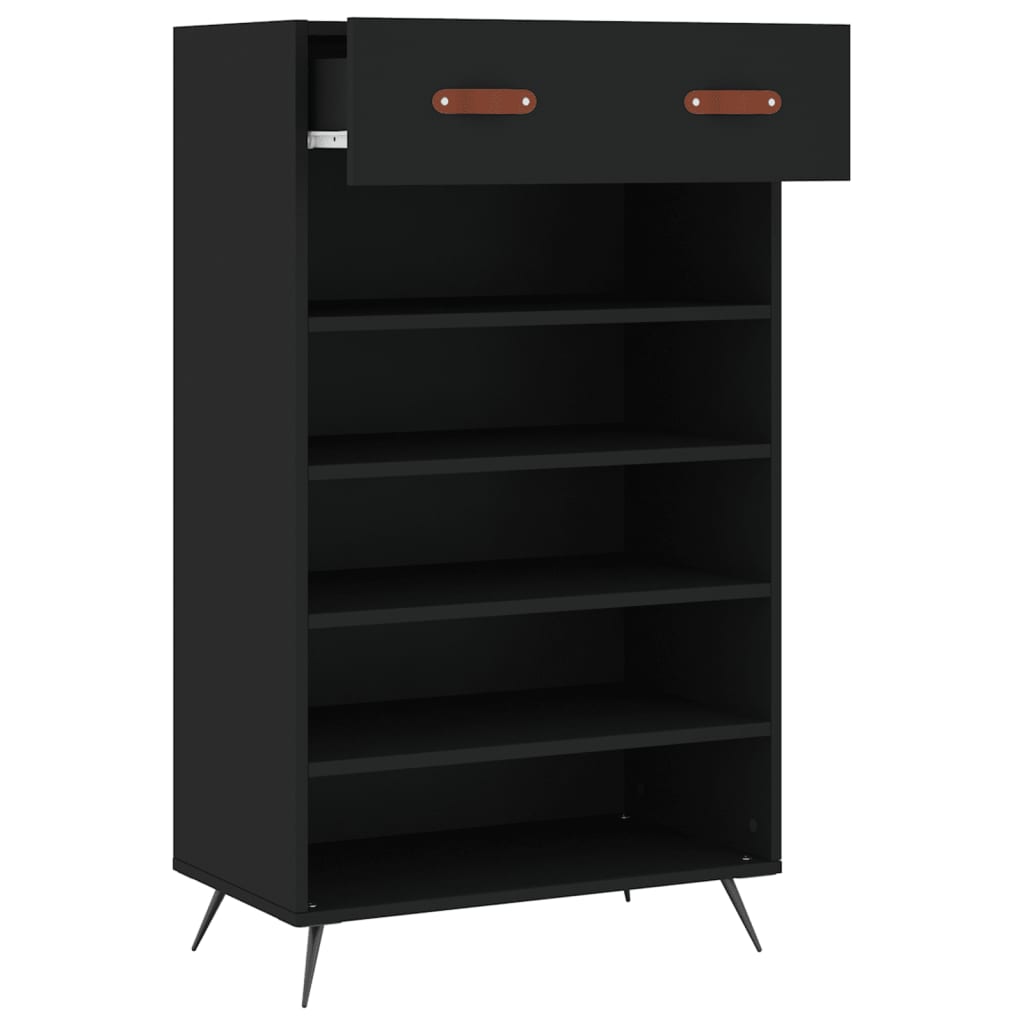 Schuhschrank Schwarz 60x35x105 cm Holzwerkstoff