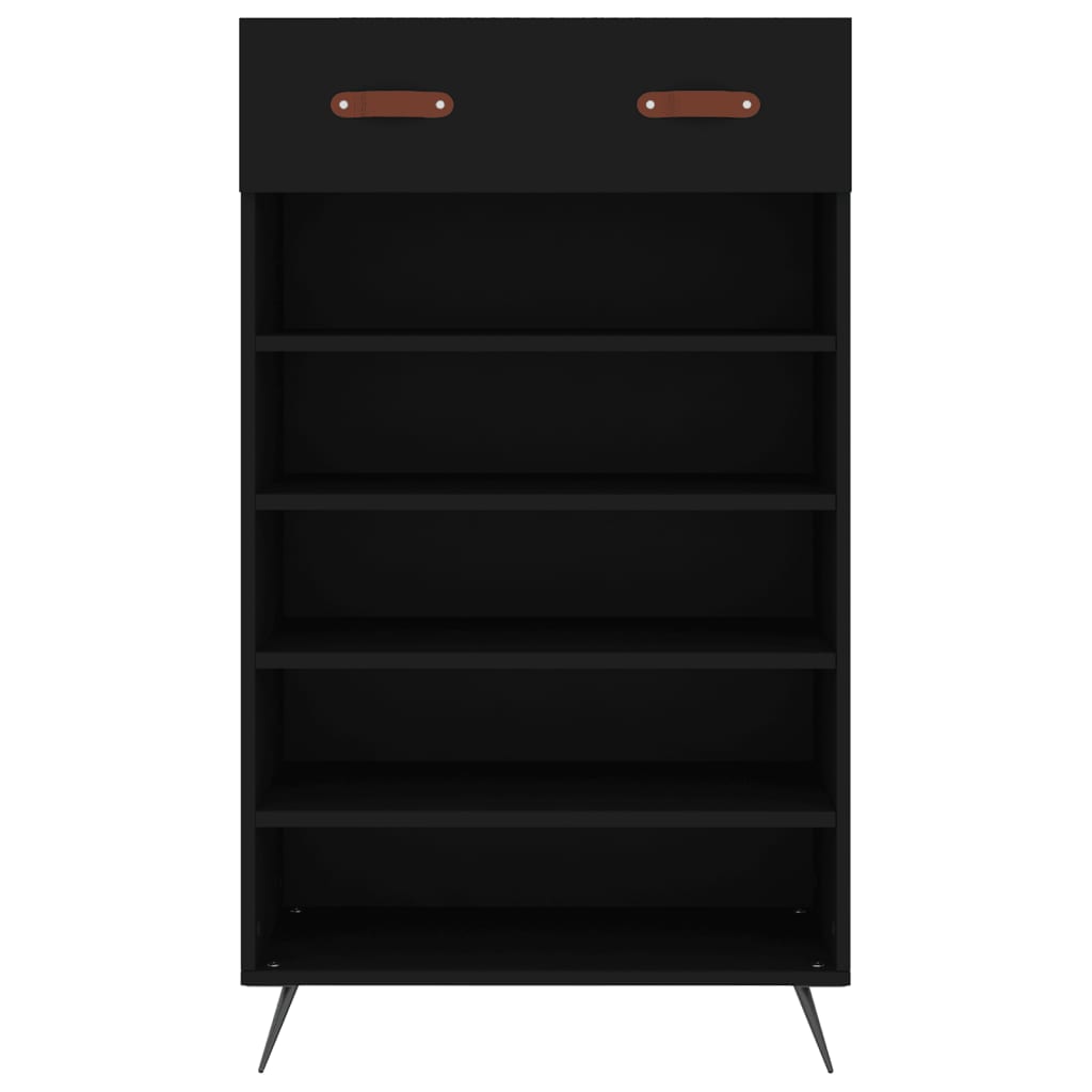 Schuhschrank Schwarz 60x35x105 cm Holzwerkstoff