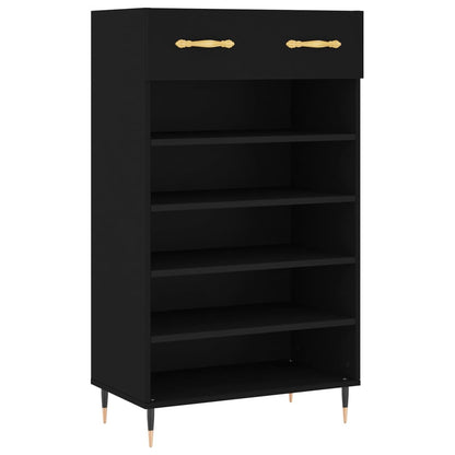 Schuhschrank Schwarz 60x35x105 cm Holzwerkstoff